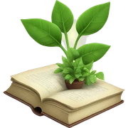book with plants sticker