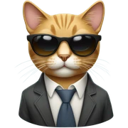 Cat with sunglasses sticker