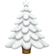 White Christmas tree sticker