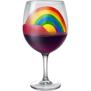 Rainbow wine sticker
