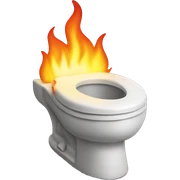 Toilet on fire sticker