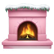 Winter Pink FirePlace sticker