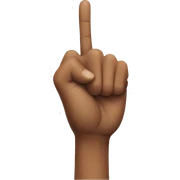 hand two fingers sticker
