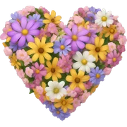 Flowers heart sticker