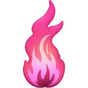 Pink fire sticker