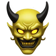 Hannya jaune sticker
