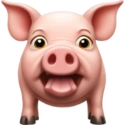 Pig with beer sticker