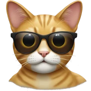 Cat with sunglasses sticker