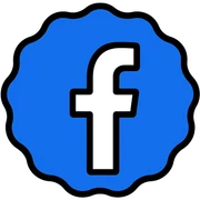 Facebook blue badge icon sticker