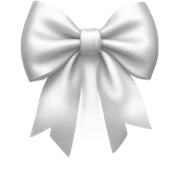 white satin bow sticker