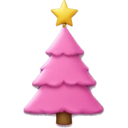 pink christmas tree  sticker