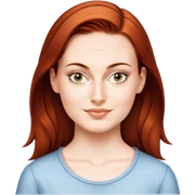 young girl with auburn hair  sticker