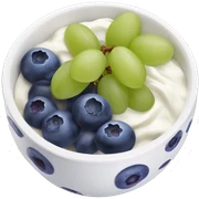 yoghurt bowl with grapes and blueberries sticker
