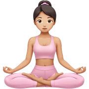 asian yoga girl light pink clothes  sticker