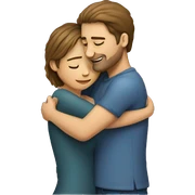Couple hugging sticker