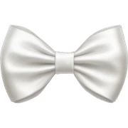 white satin bow sticker