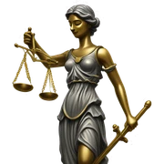Brass Lady Justice sticker
