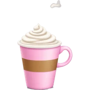 Latte pink cup sticker