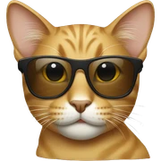 Cat with sunglasses sticker