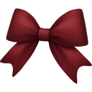 Dark red bow  sticker