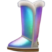Realistic iridescent Sparkle glitter and fur Ugg boots. sticker