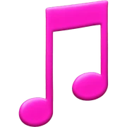 pink music note sticker