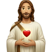 jesus holding heart sticker