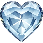crystal heart sticker
