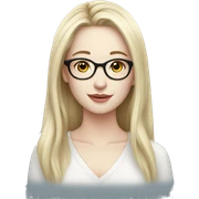 Beautiful, pale skin, glasses sticker