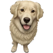 dog in tiled kitchen scene sticker