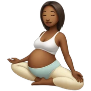 Pregnant yoga sticker