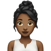Brown skin girl black hair sticker