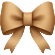 Light Brown bow  sticker