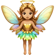 full body light brown fairy sticker