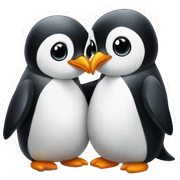 penguin love sticker