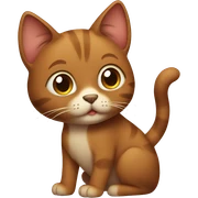 brown cat sticker