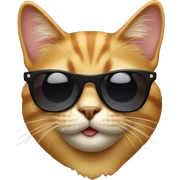 Cat with sunglasses sticker