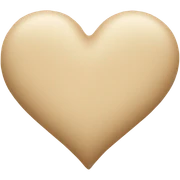 beige heart sticker