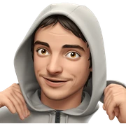 smiling boy with hood up sticker