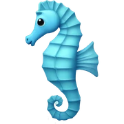 pastel blue seahorse sticker