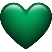 Dark green heart sticker