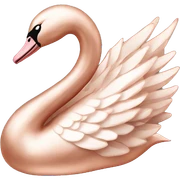 Rose gold swan sticker