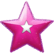 Pink disco star  sticker