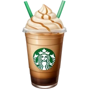 Starbuck ice coffee with ice cubes sticker