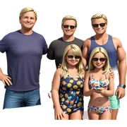 happy summer pool party sticker