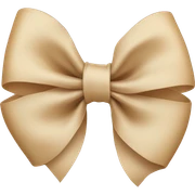 Beige bow sticker