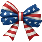 american flag bow sticker