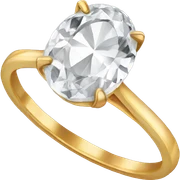 Oval engagement ring sticker