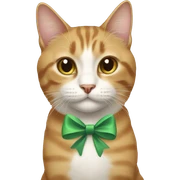 Cat with bow sticker