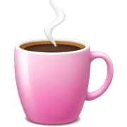 pink coffee sticker